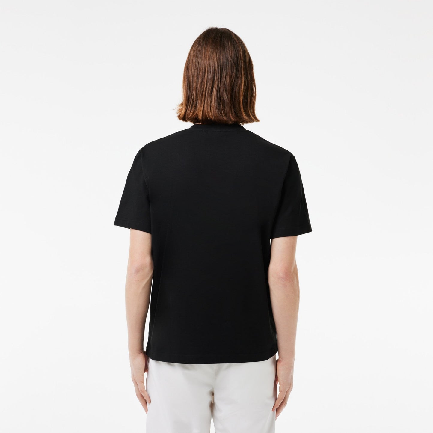 Μπλουζάκι λαιμόκοψη Lacoste - Μαύρο