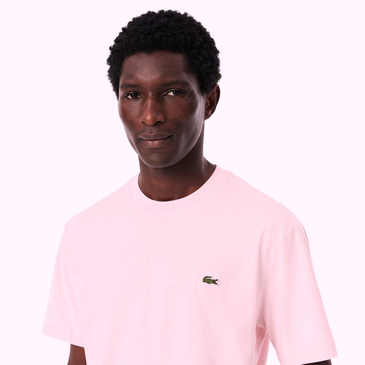 Μπλουζάκι λαιμόκοψη Lacoste - Ροζ