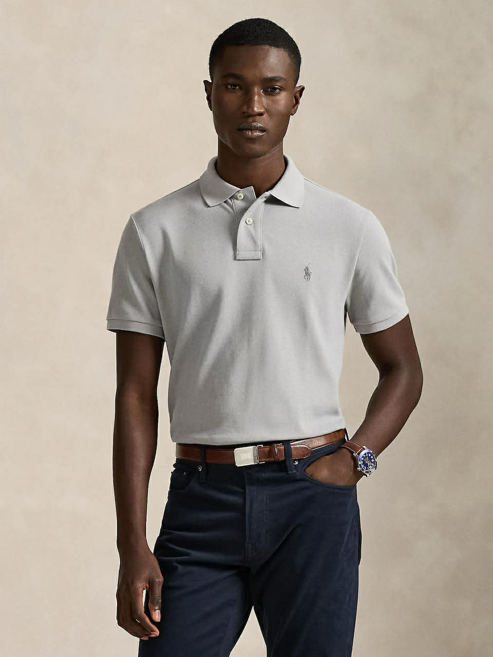 Μπλουζάκι Polo Ralph Lauren - ΓΚΡΙ