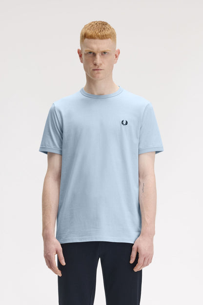 Μπλουζάκι λαιμόκοψη Fred Perry - Γαλάζιο