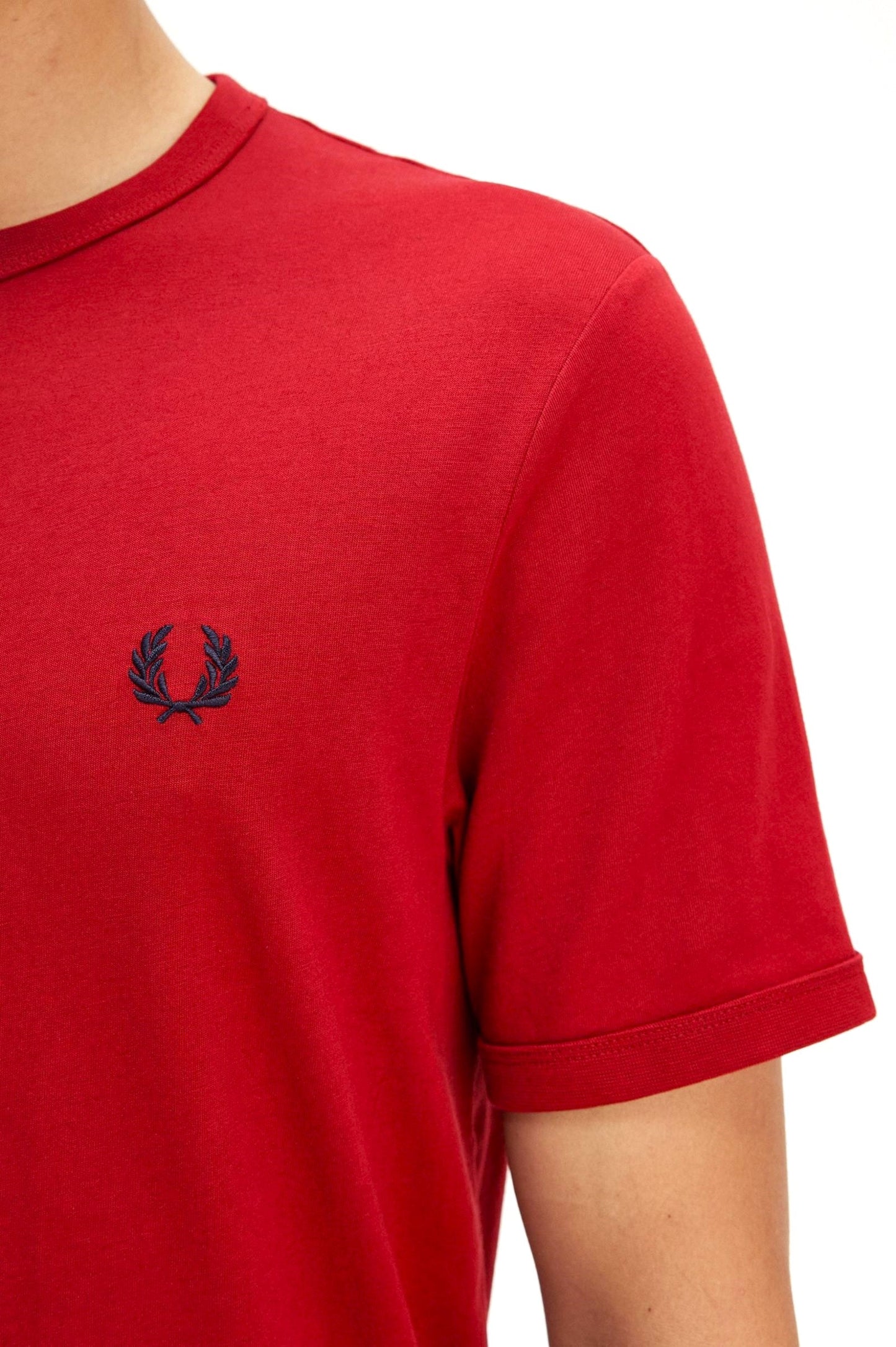 Μπλουζάκι λαιμόκοψη Fred Perry - Κόκκινο