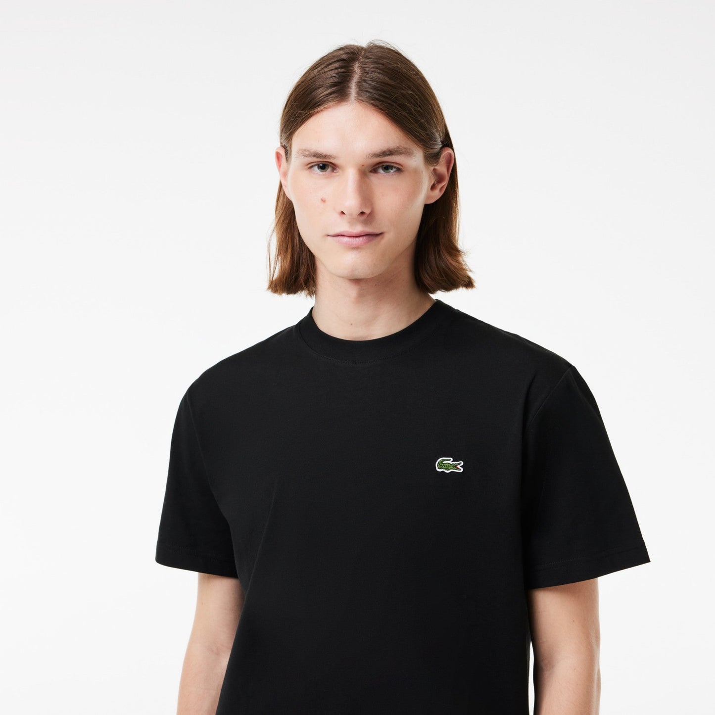 Μπλουζάκι λαιμόκοψη Lacoste - Μαύρο