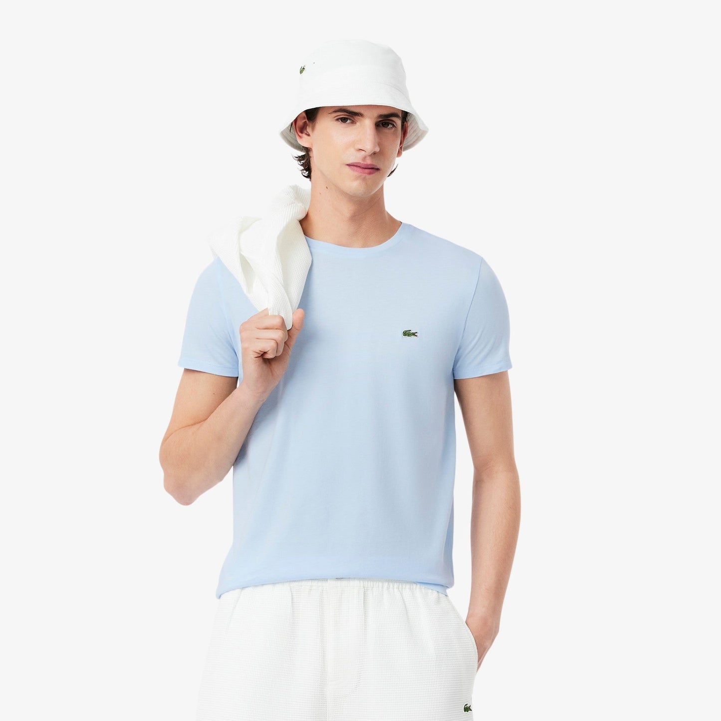 Μπλουζάκι λαιμόκοψη Lacoste - Γαλάζιο