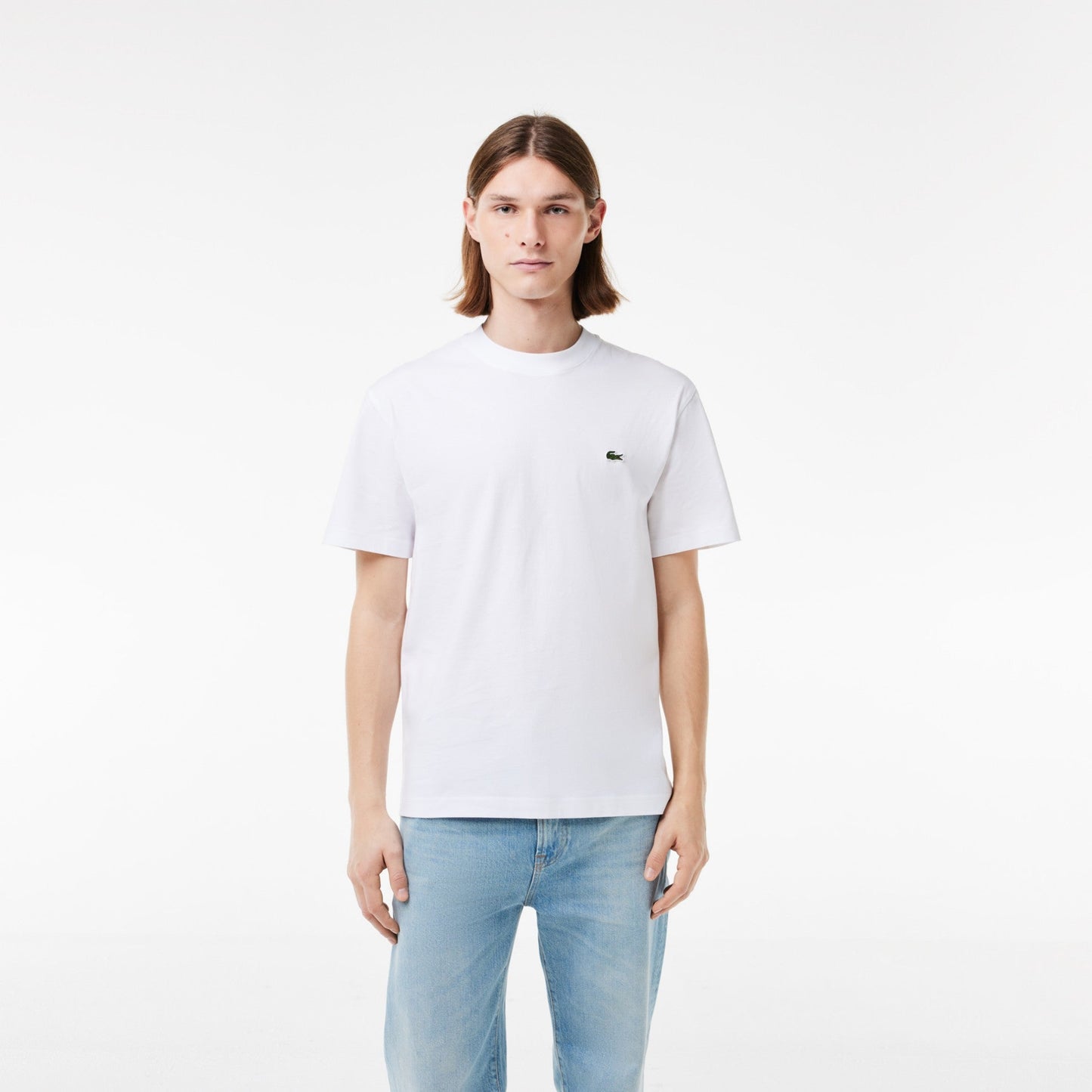 Μπλουζάκι λαιμόκοψη Lacoste - Άσπρο