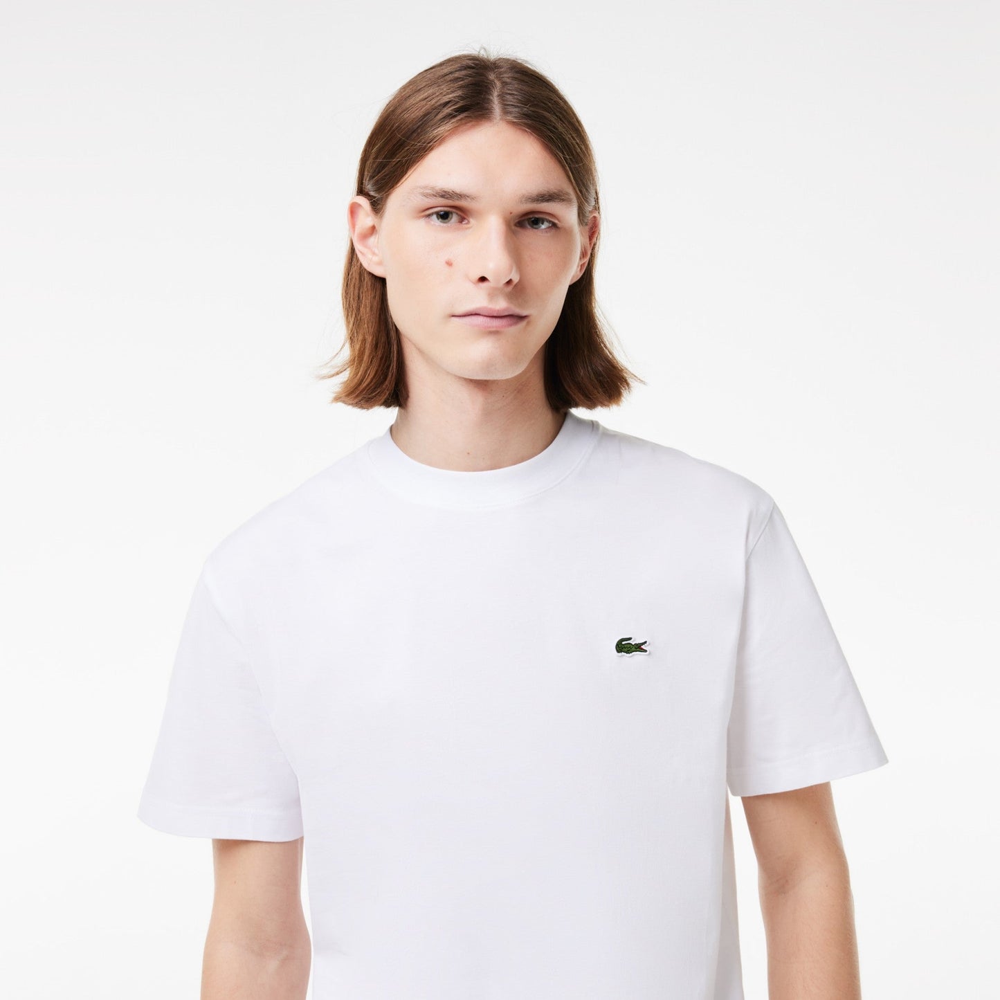 Μπλουζάκι λαιμόκοψη Lacoste - Άσπρο