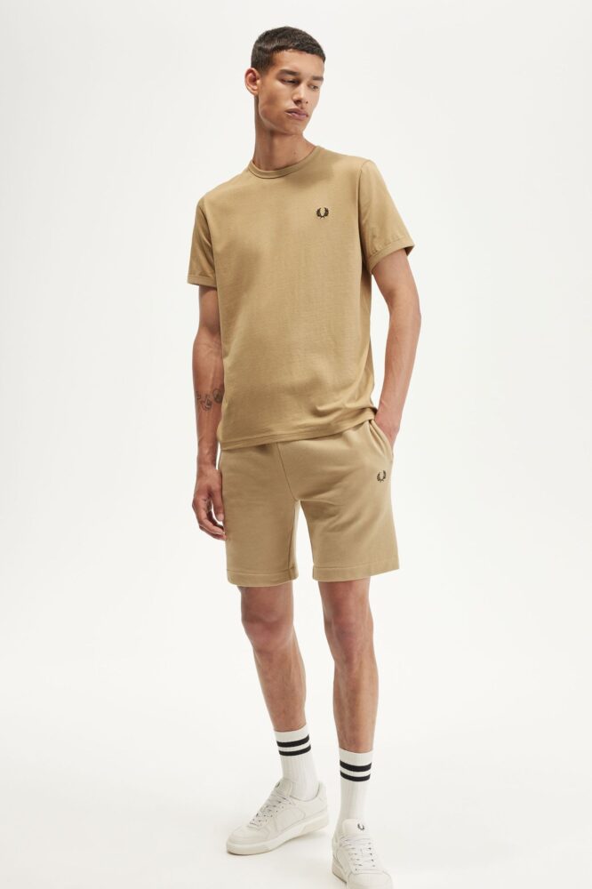 Μπλουζάκι λαιμόκοψη Fred Perry - Μπεζ