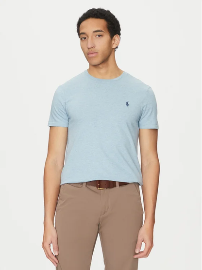 Μπλουζάκι λαιμόκοψη Polo Ralph Lauren - Γαλάζιο